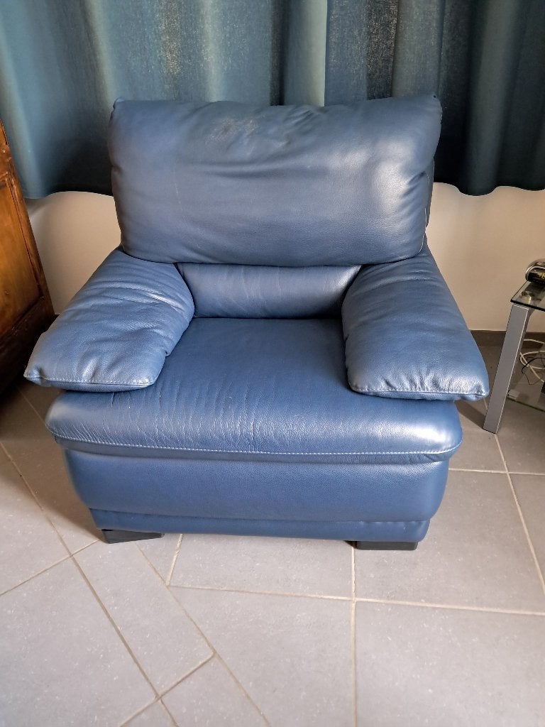 salon cuir, Maison & Meubles, Enlèvement, Utilisé, Cuir
