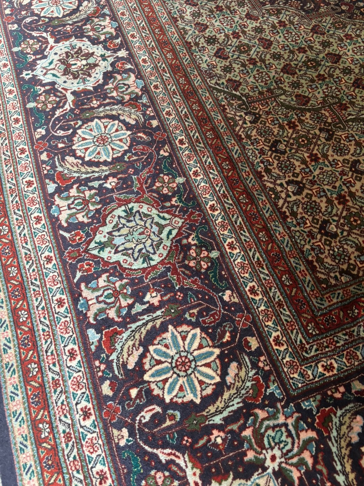 Groot handgeknoopt Perzisch Tabriz tapijt 4,11 x 2,93 m, Maison & Meubles, Ameublement | Tapis & Moquettes, 200 cm ou plus, 200 cm ou plus
