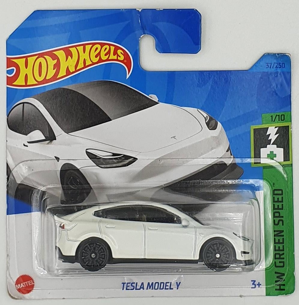Hot Wheels - HW Green Speed - Tesla Model Y - HKG28 - 1:64, Hobby en Vrije tijd, 333 Continental Boulevard, El Segundo, CA 90245, United States