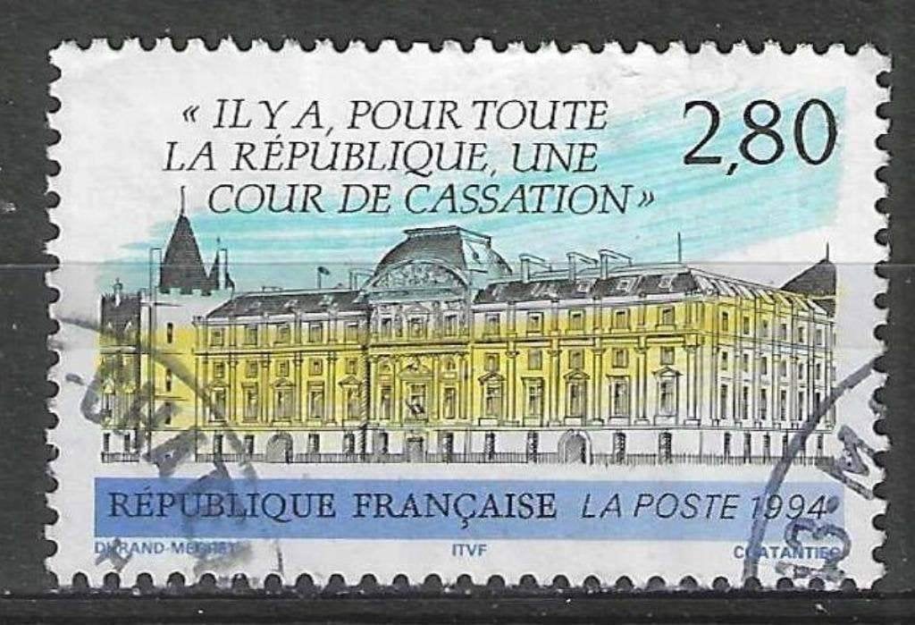 Frankrijk 1994 - Yvert 2886 - Hof van Cassatie - Parijs (ST), Verzenden, Gestempeld