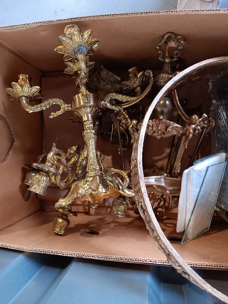 Lot de chandelier en bronze ( 4 cartons ), Enlèvement, Cuivre ou Bronze