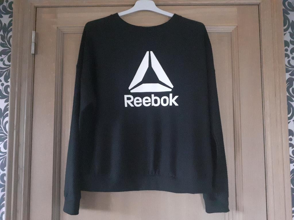 Reebok en maille noire à col rond pour femme, taille L, Taille 42/44 (L), Enlèvement ou Envoi, Comme neuf, Reebok