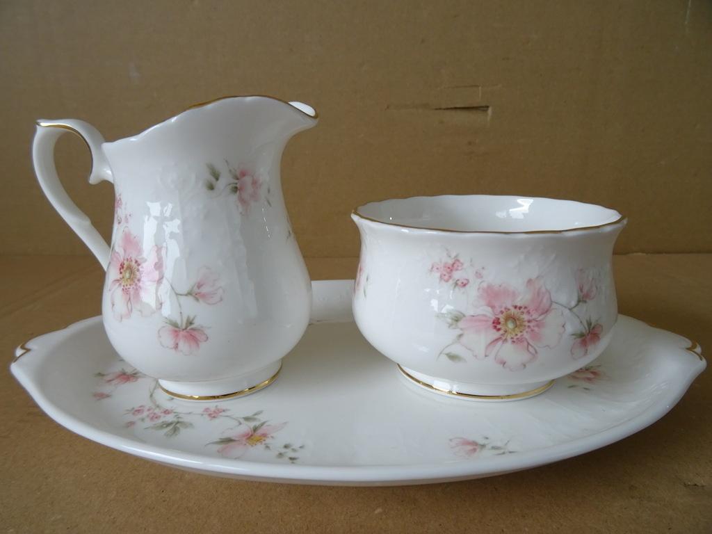 Verguld melk en suiker stel Royal Albert Breath of Spring, Ophalen of Verzenden