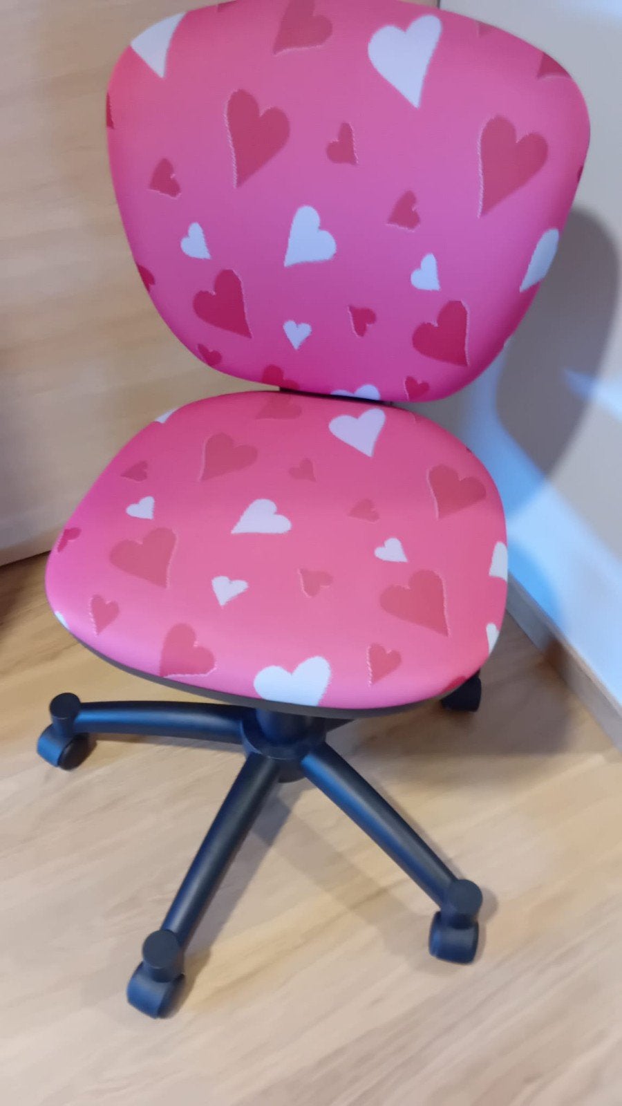 Chaise de bureau avec coeurs, Enlèvement, Comme neuf, Rose, Chaise de bureau