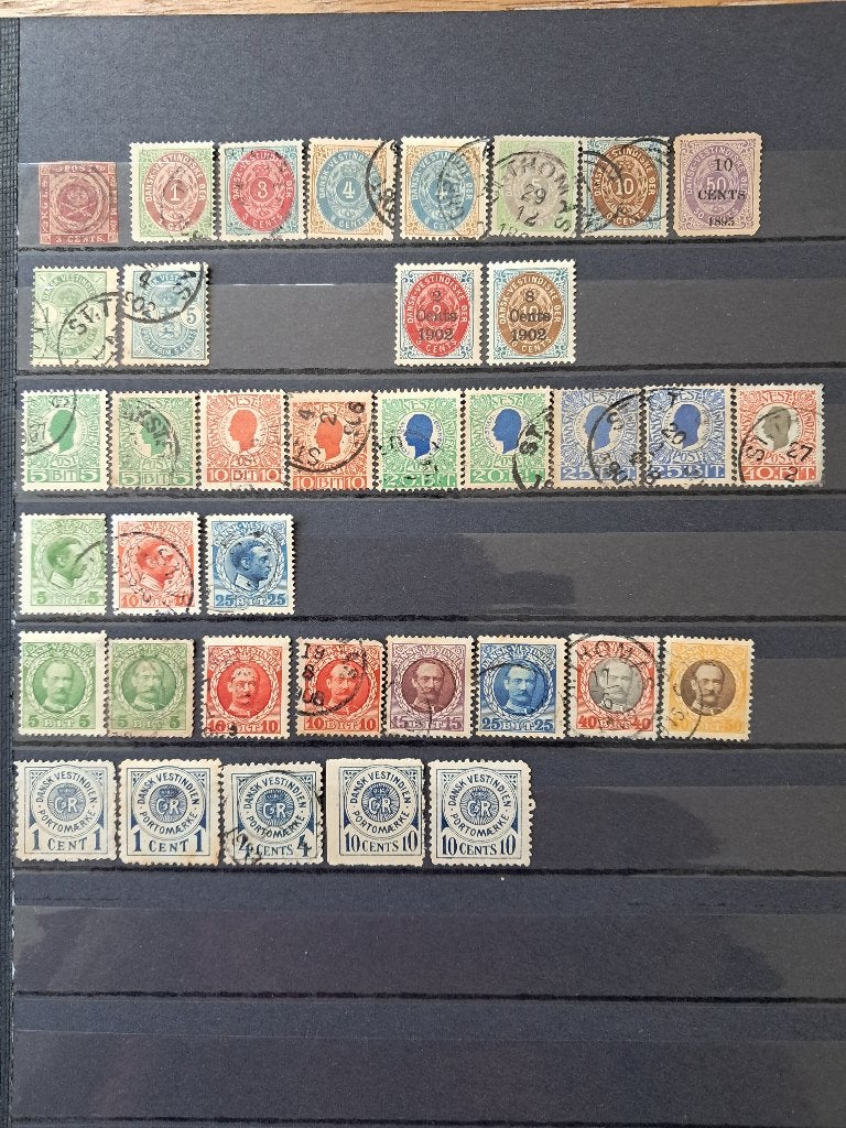 timbres des Antilles danoises : DANSK VESTINDIEN, a échanger, Enlèvement ou Envoi, Danemark, Affranchi