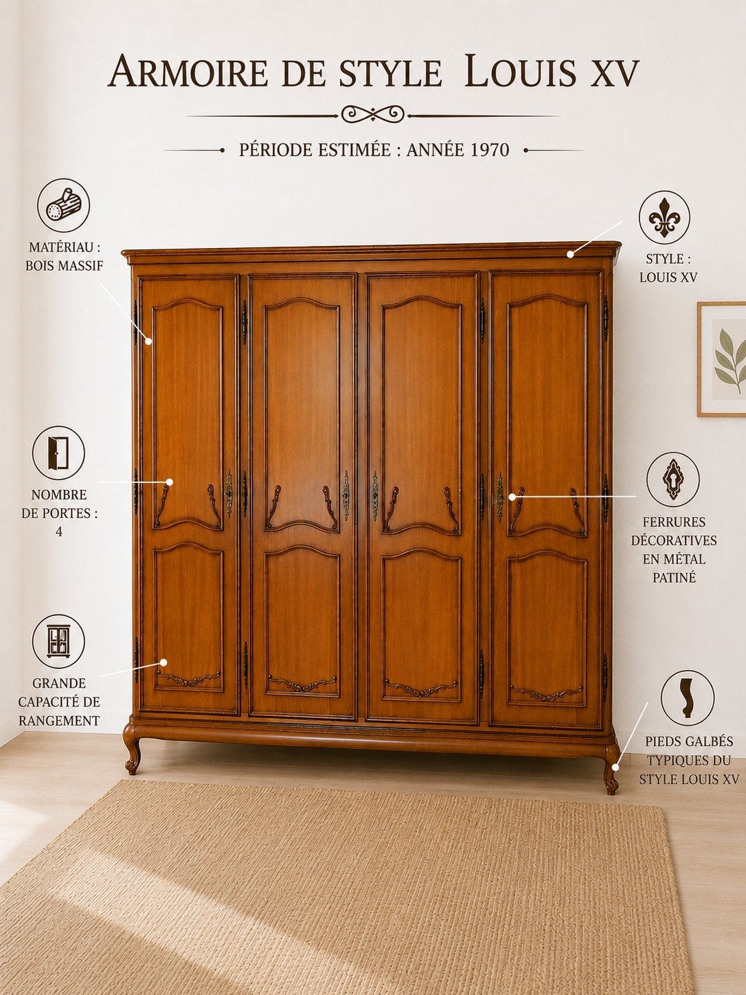 Armoire de  style Louis XV, Enlèvement