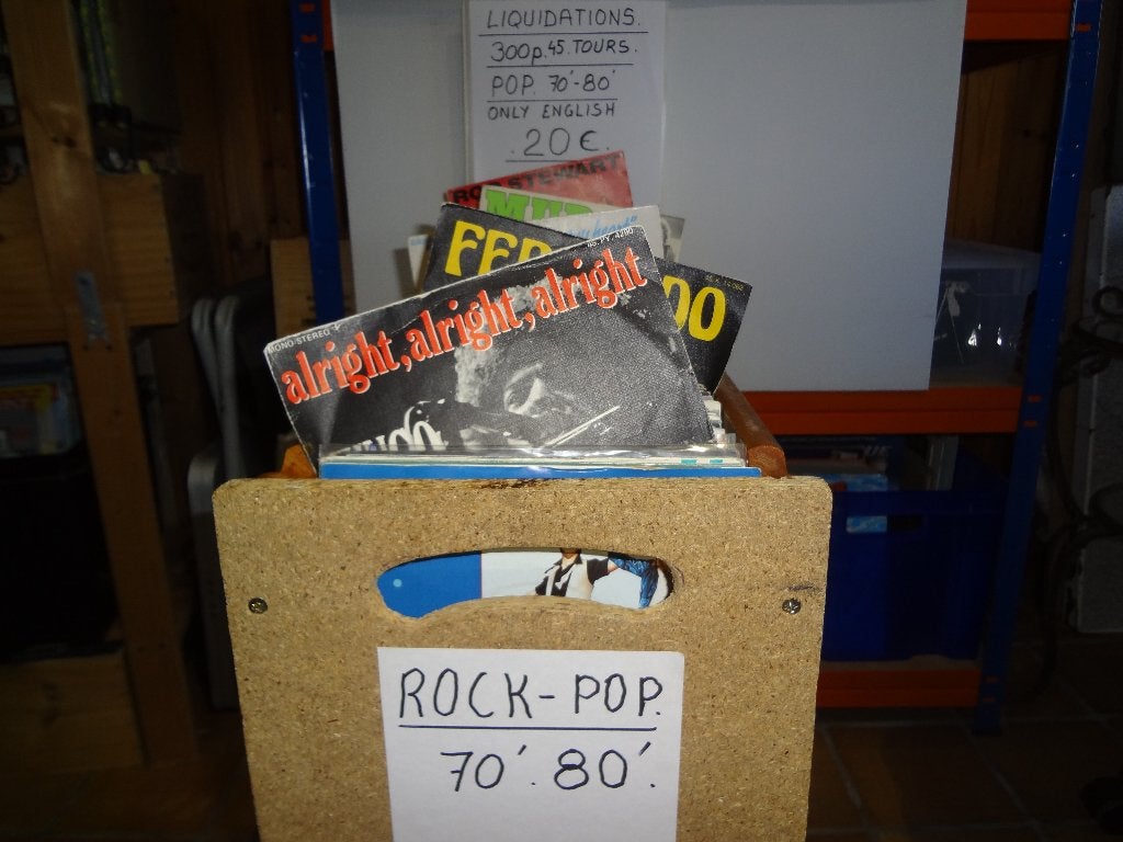 liquidation Vinyles 45 T lot de 300 pièces d'occasion, 7 inch, Enlèvement, Utilisé, Pop