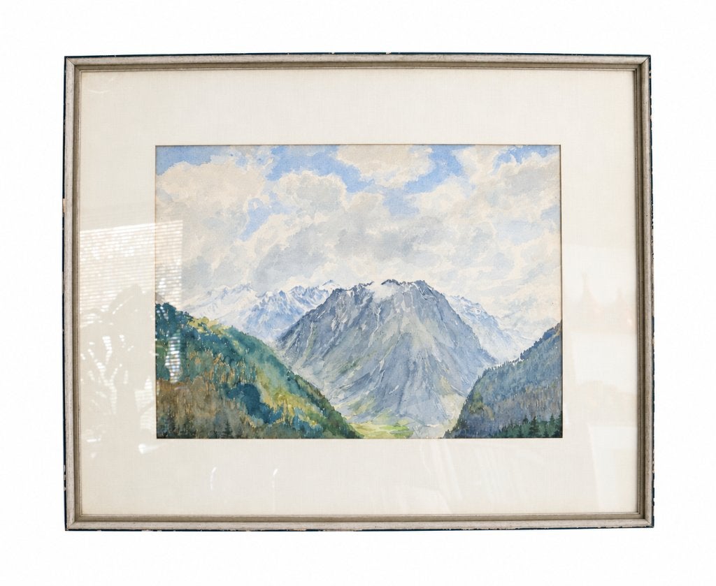 Aquarel schilderij J Verbruggen Franck, Antiek en Kunst, Ophalen, Origineel werk, Aquarel, Landschap