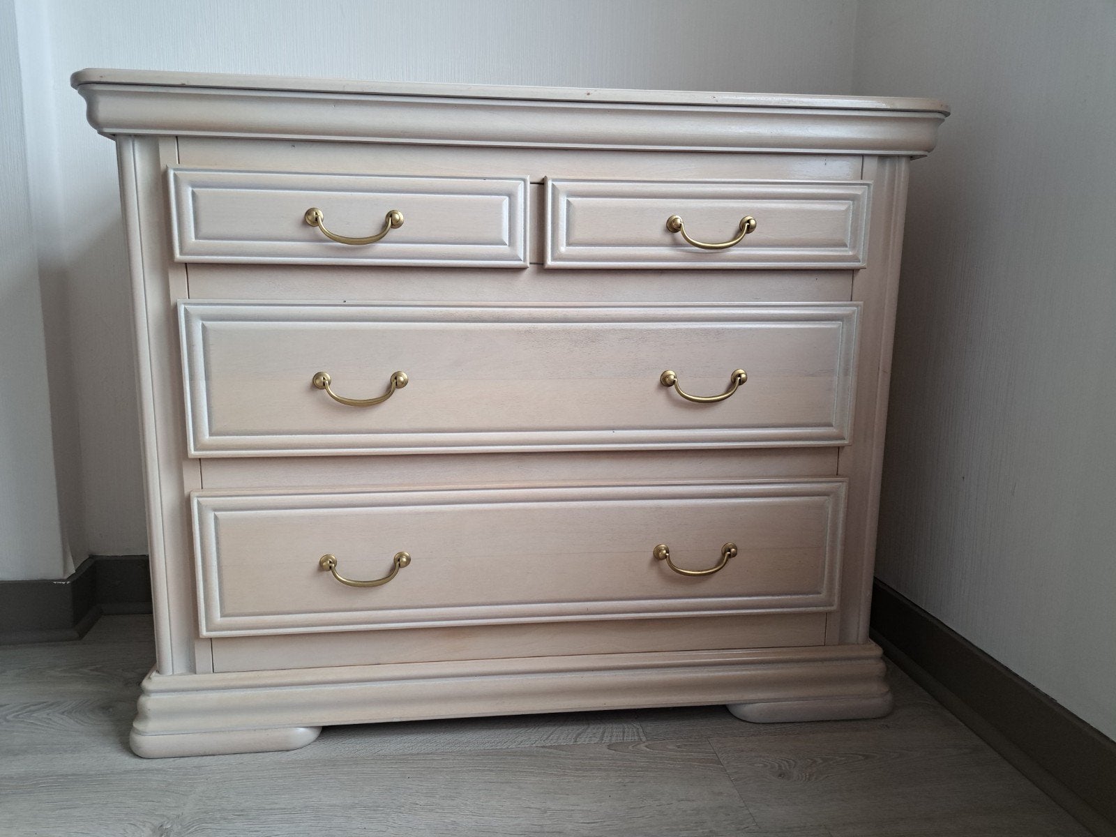 Bed, commode en nachtkastjes, Ophalen, Gebruikt, Tweepersoons