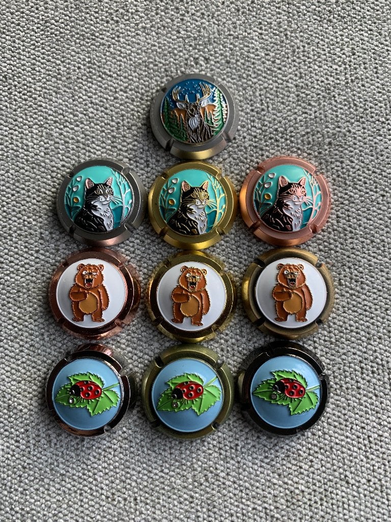 Lot 4 : 10 champagne capsules bijou style, Collections, Enlèvement ou Envoi