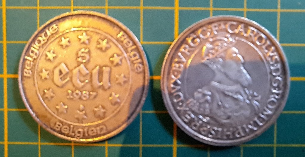2 munten van 5 ECU, Ophalen of Verzenden, België, Zilver