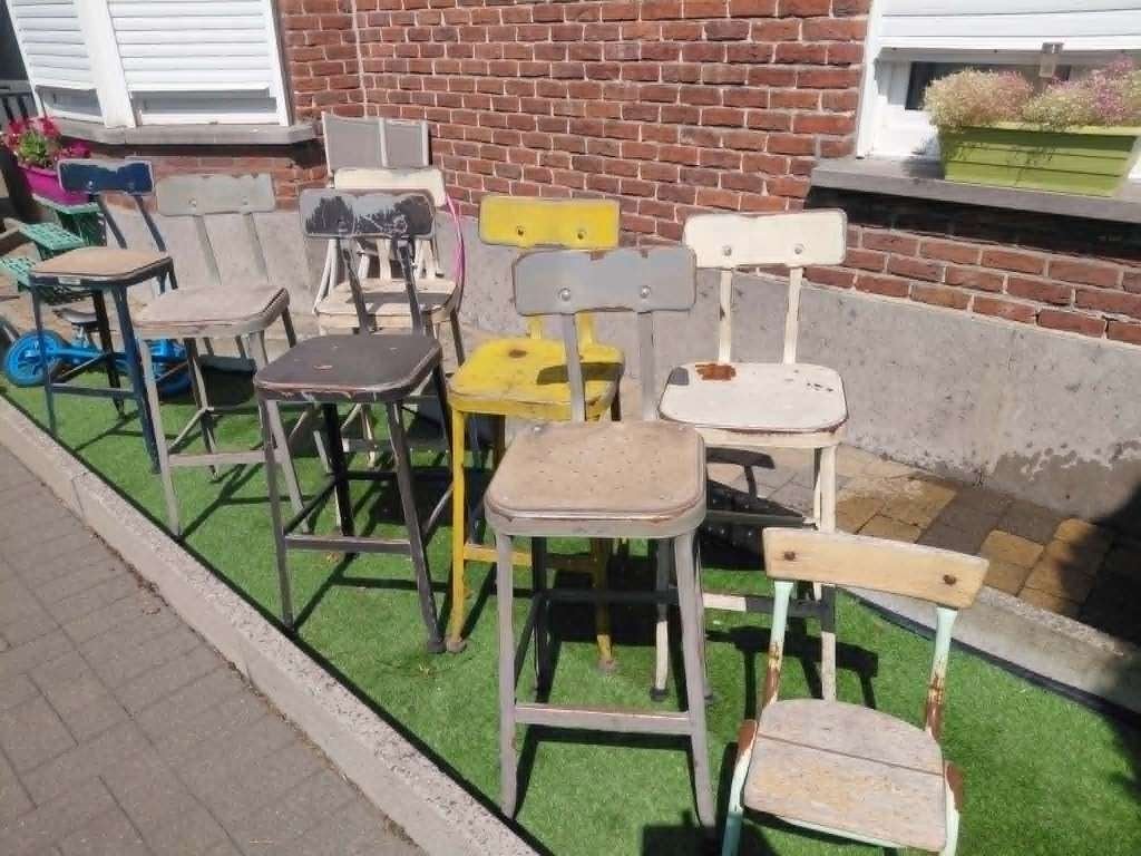 barstoelen 7 stuks, 5 tabourets ou plus, Enlèvement, Utilisé, Métal