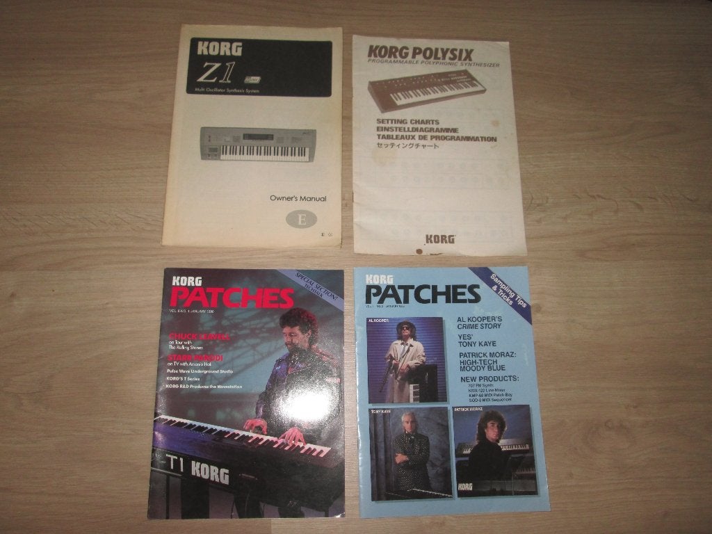 Korg Vintage Synthesizer Literatuur (Polysix, Magazine's,Z1), Muziek en Instrumenten, Synthesizers, Ophalen of Verzenden, Gebruikt