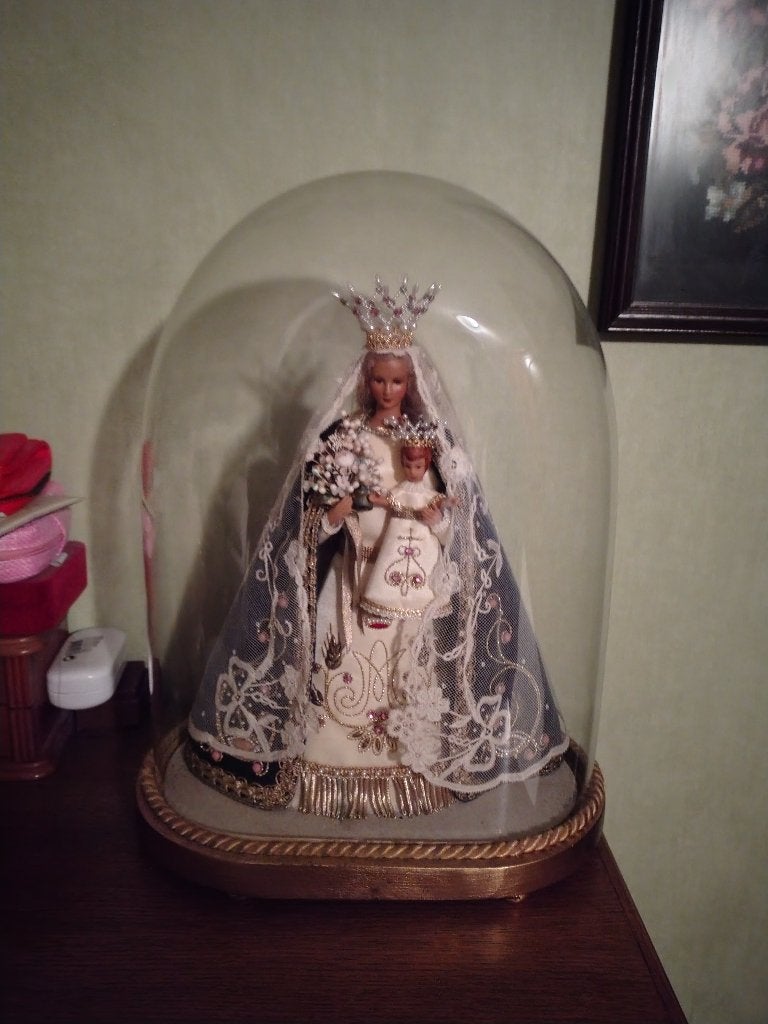 Mariabeeld in stolp, Antiek en Kunst, Ophalen