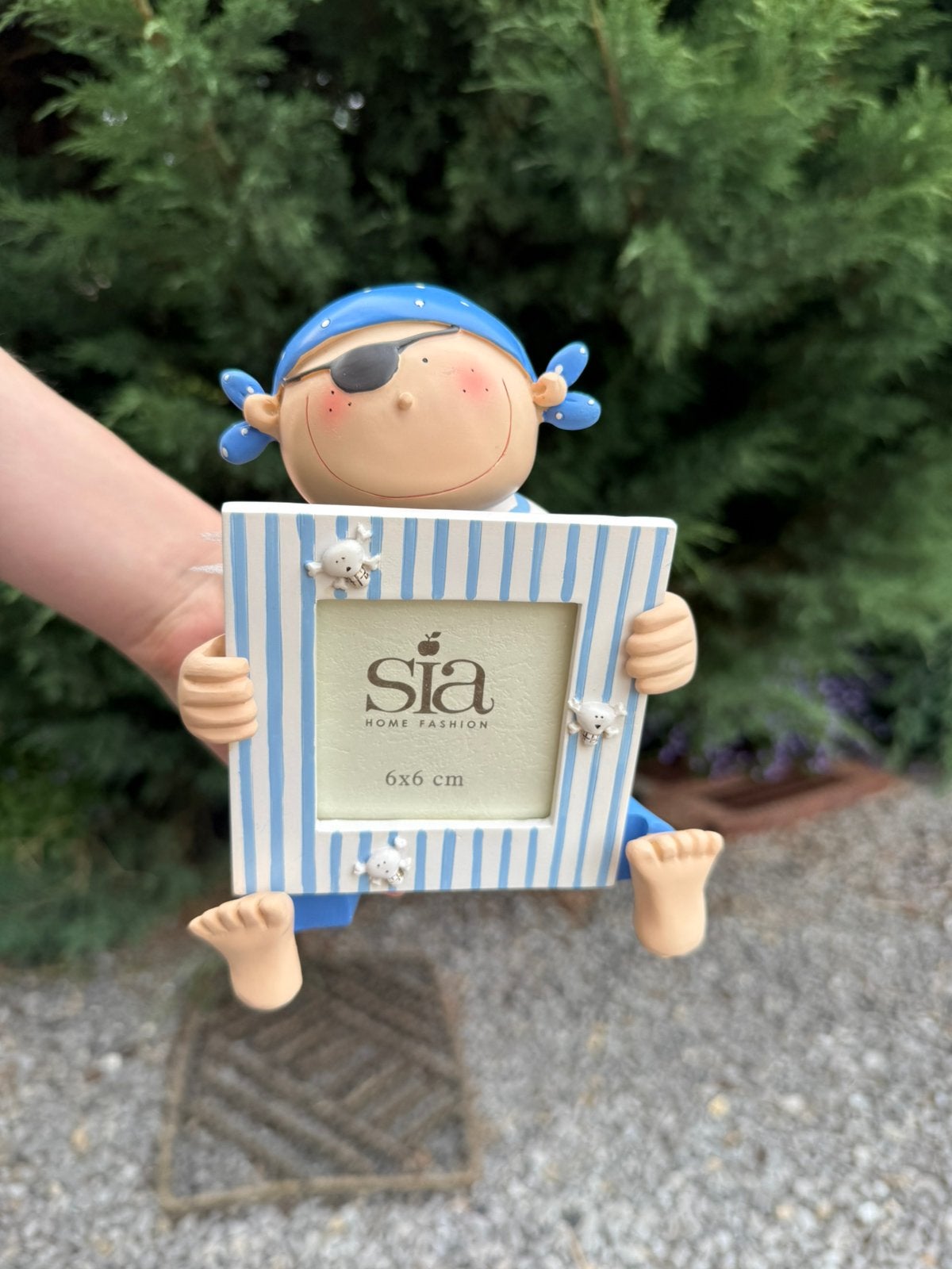 Cadre photo enfant pirate Sia 6x6 cm, Verzamelen, Efteling, Verzenden, Zo goed als nieuw, Beeldje of Poppetje