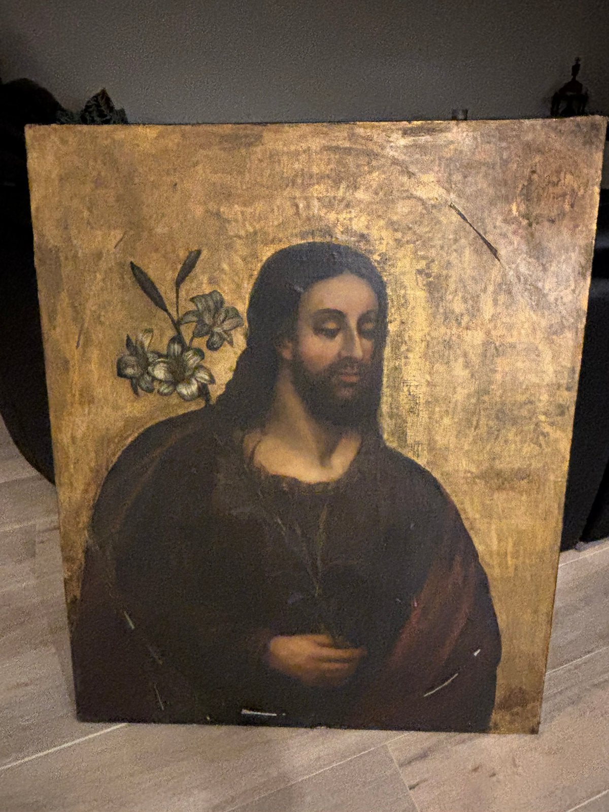 Heilige Joseph, Antiek en Kunst, Ophalen, Doek, Portret of Personen, Olieverf