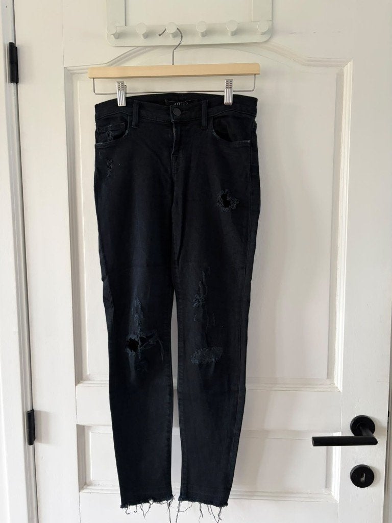 Broek zwart met scheuren J. Brand Maat 24, J Brand, Zwart, Ophalen of Verzenden, Zo goed als nieuw