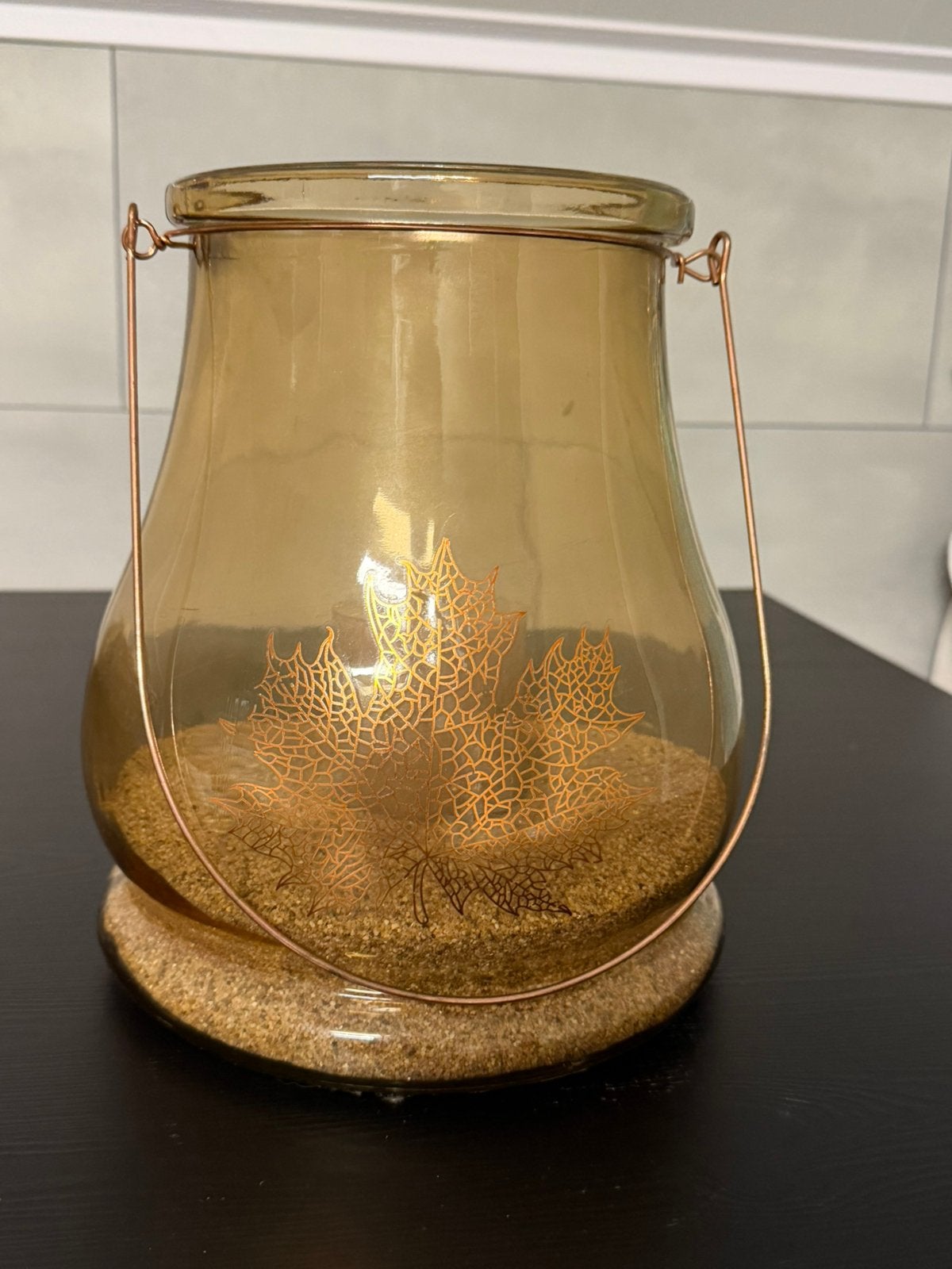 Belle cloche en verre doré, Verre, Enlèvement, Neuf, Avec décoration incluse