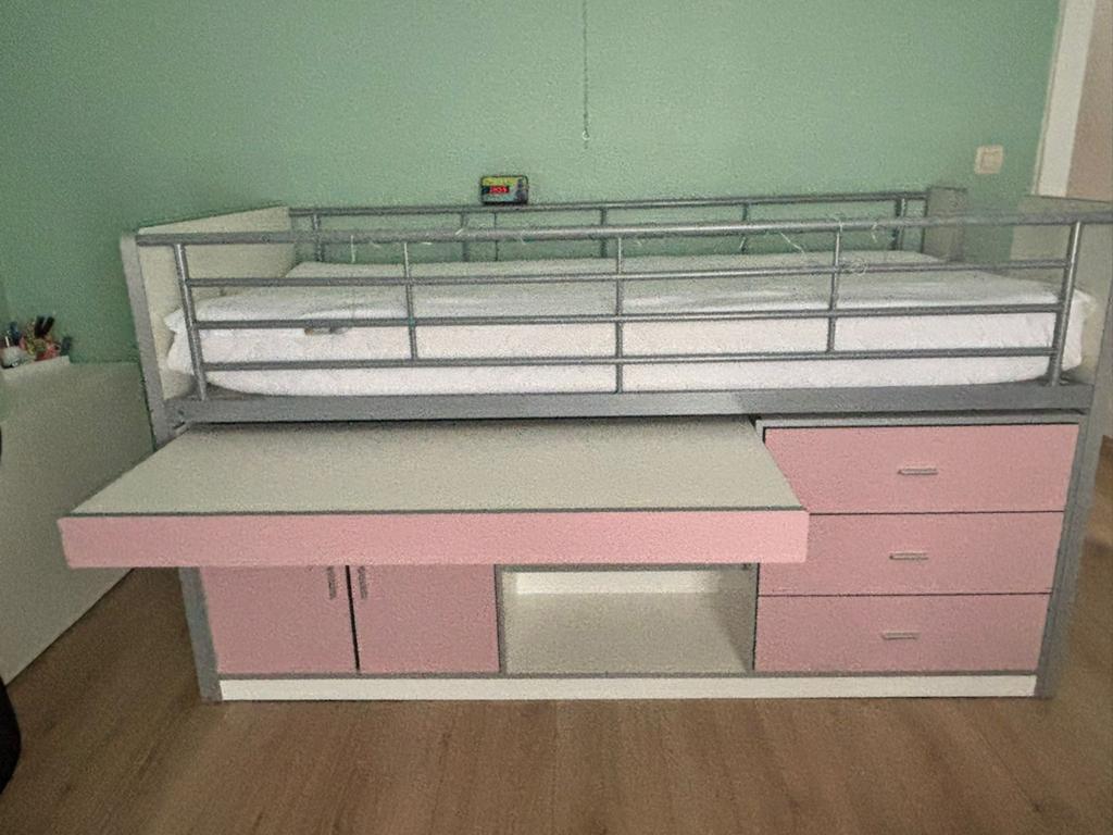 Halfhoog slaper roze, Kinderen en Baby's, Ophalen, Zo goed als nieuw