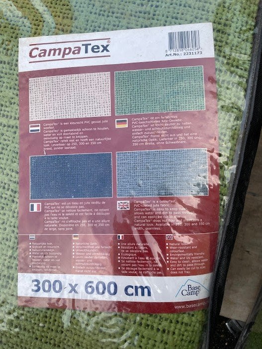 Tapis CampaTex vert, Caravanes & Camping, Enlèvement ou Envoi, Neuf
