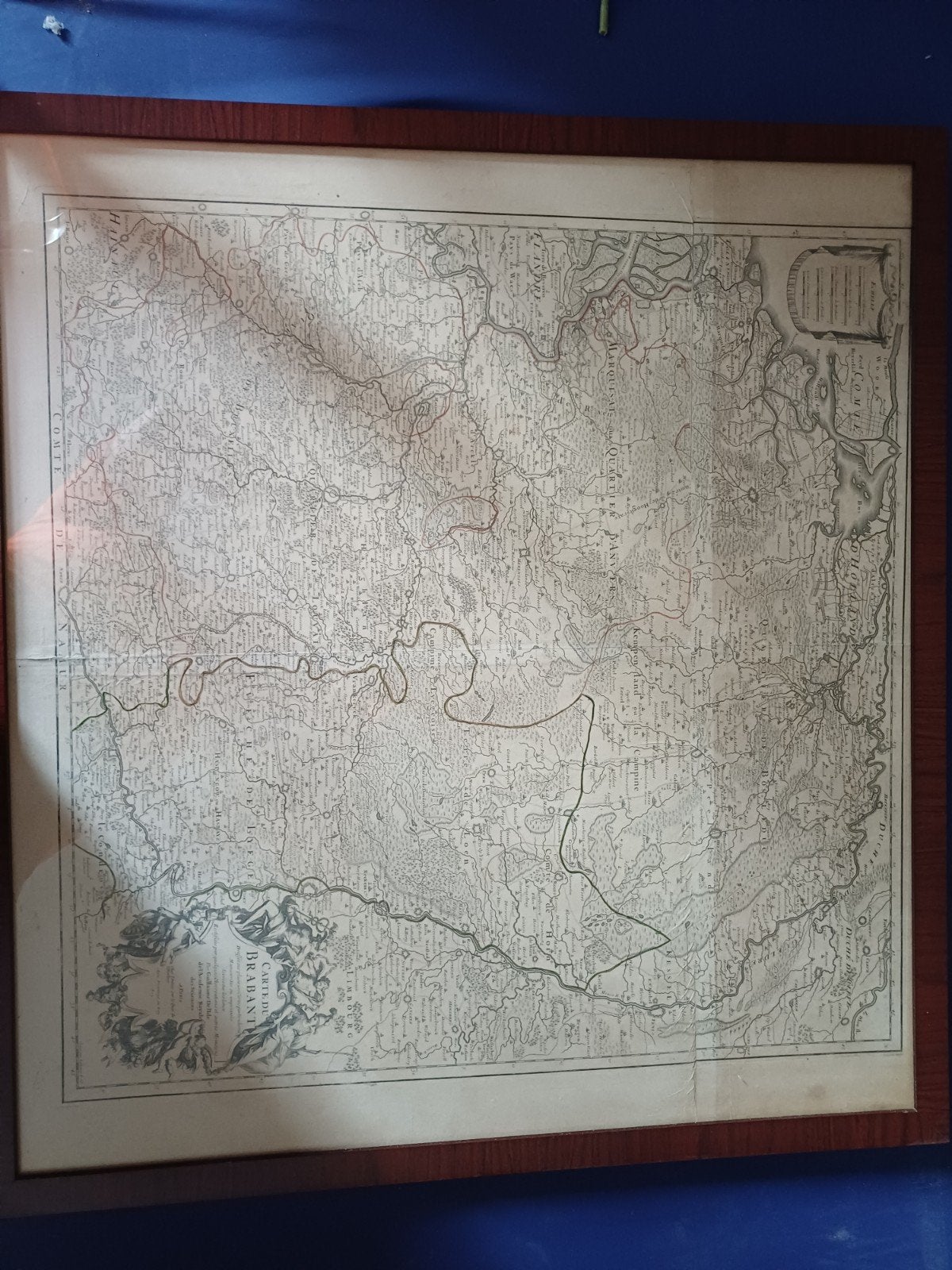 Kaart van Brabant, Antiquités & Art, Art | Dessins & Photographie, Enlèvement, Carte