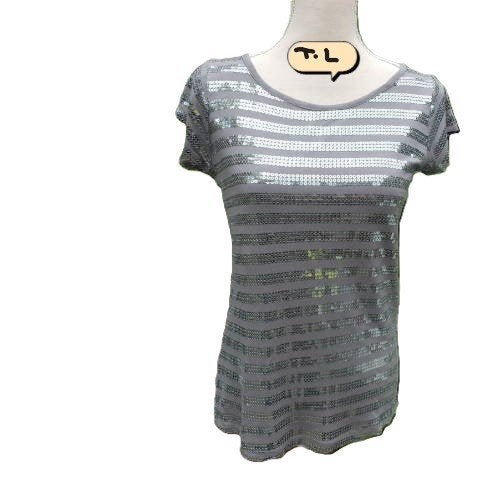 (1)- tee shirt femme t. L gris- neuf - jennyfer - -, Kleding | Dames, Maat 38/40 (M), Nieuw, Ophalen of Verzenden, Korte mouw