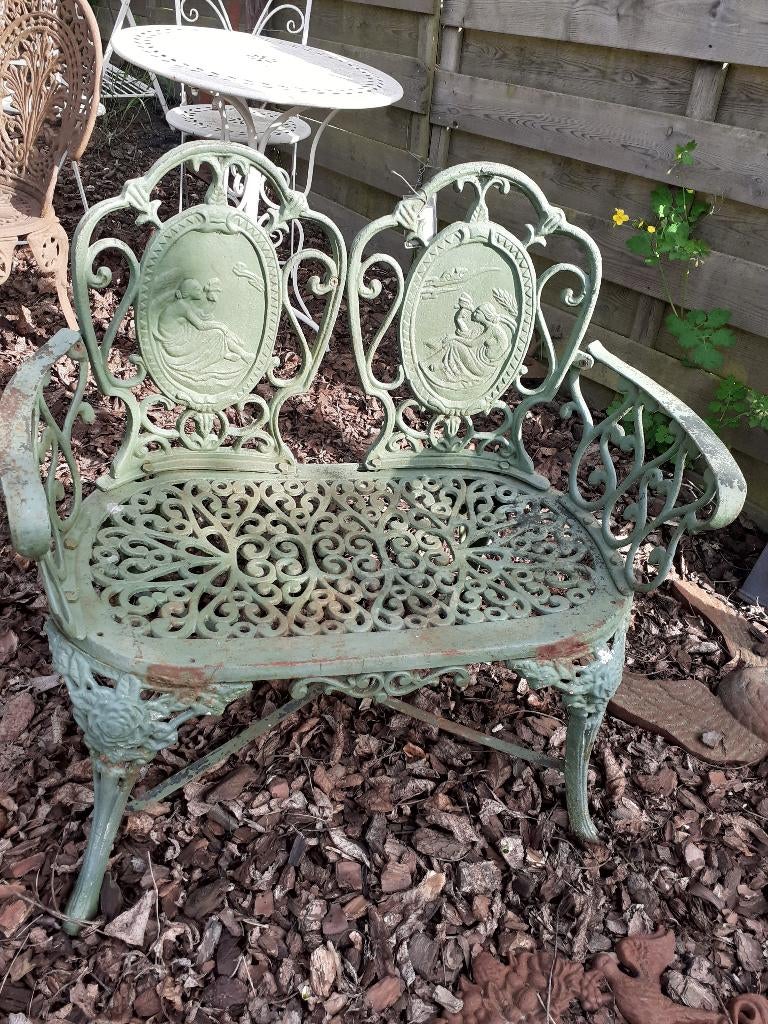 SUPERBE BANC DE JARDIN EN FONTE, Enlèvement, Comme neuf, Autres matériaux