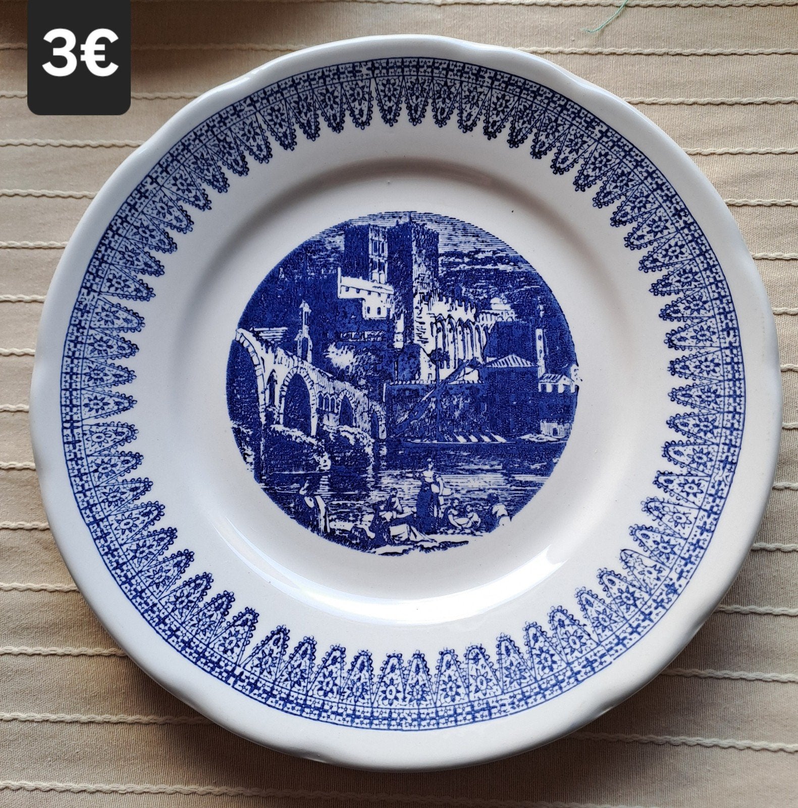 wandbord Italiaans Ironstone bord, Ophalen