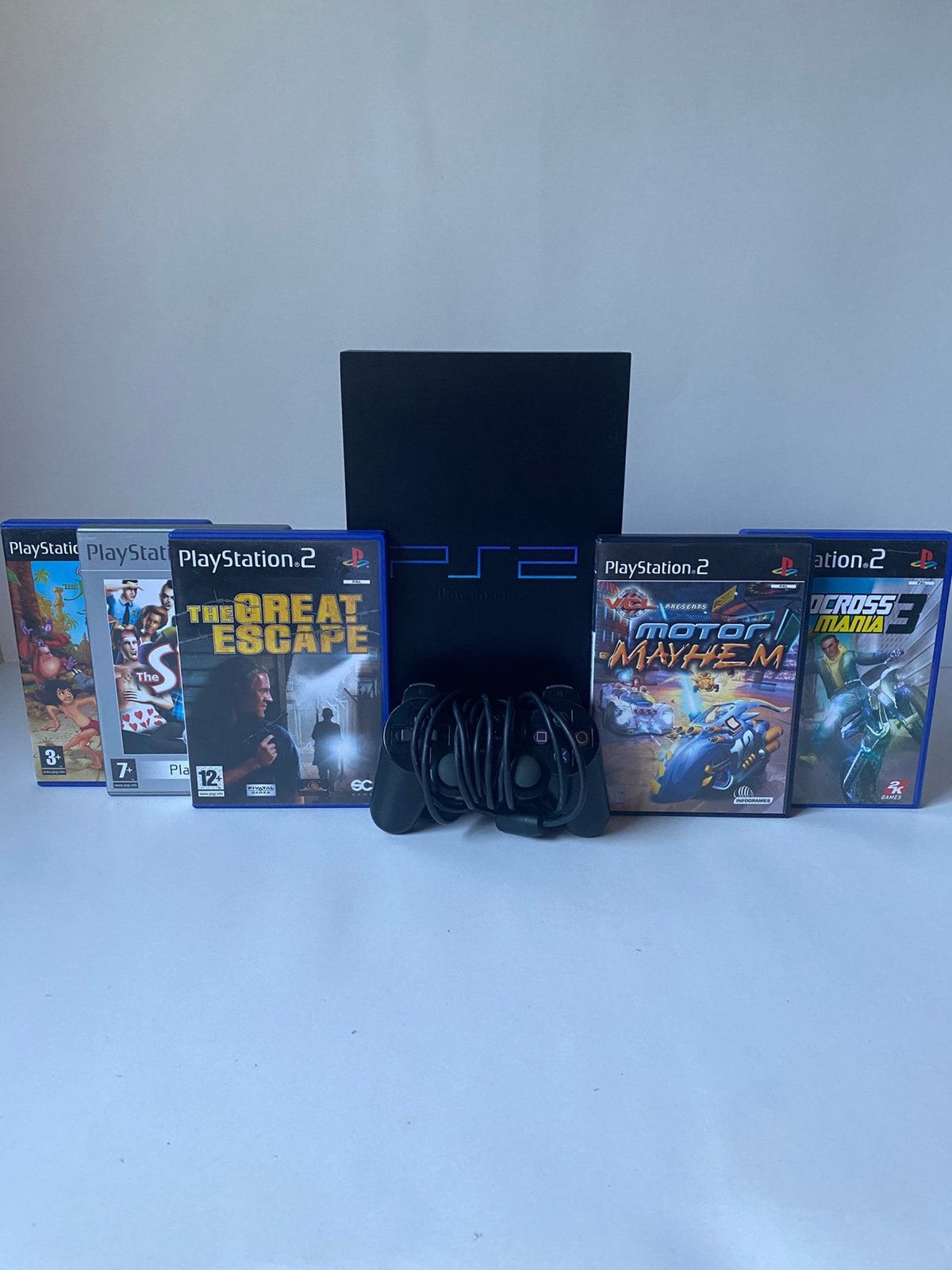 PlayStation 2 Fat SCPH-30004 + 5 Games + Sony Controller, Games en Spelcomputers, Spelcomputers | Sony PlayStation 2, Zo goed als nieuw