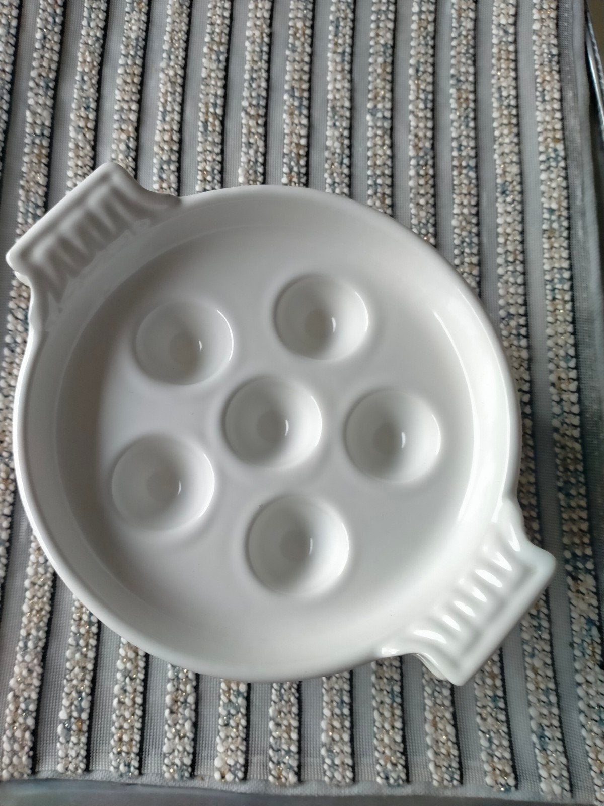 7 gietijzeren escargotbordjes., Ophalen, Le Creuset