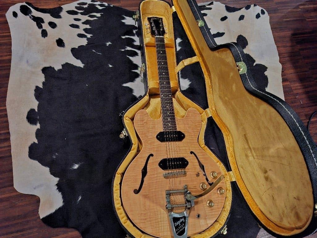 Gibson customshop blonde 1961 ES-330TD Figured VOS, Ophalen of Verzenden, Zo goed als nieuw, Gibson