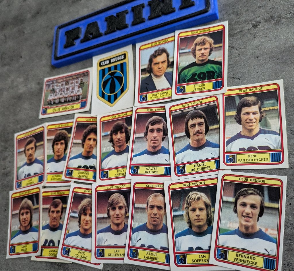 PANINI FOOTBALL 79 CLUB BRUGGE 18X STICKERS 1979 VOETBAL, Ophalen of Verzenden, Nieuw