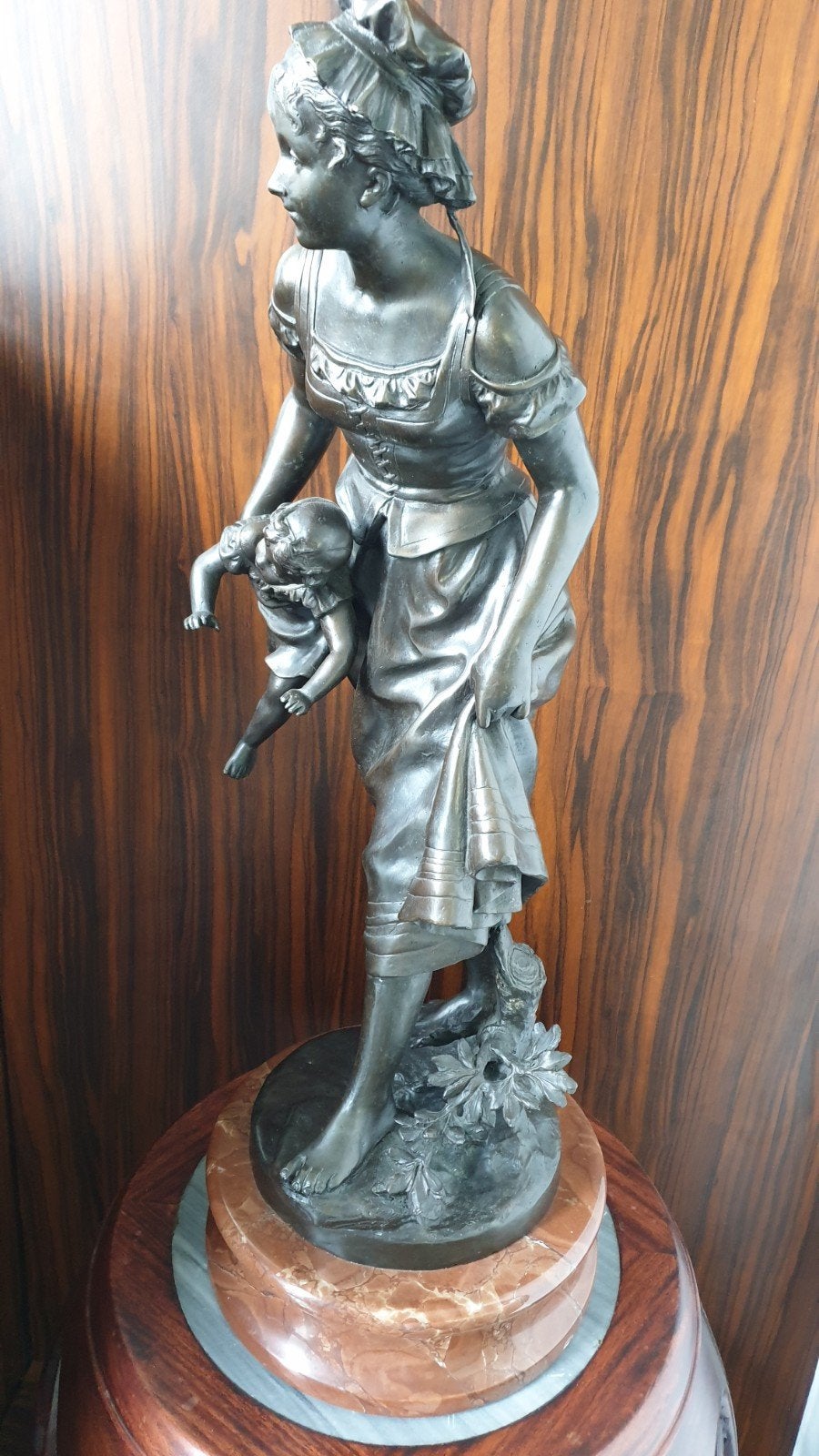 grote bronzen beeld van bouret, Antiek en Kunst, Ophalen, Brons