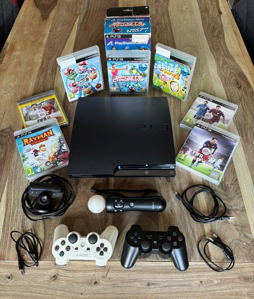 PlayStation 3 Slim (120GB) pakket!, Enlèvement ou Envoi, 120 GB, Utilisé, Avec 2 manettes