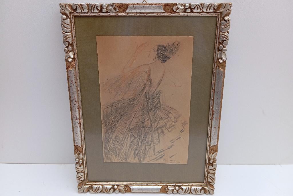 KAREL VAN BELLE studie schilderij 1931, Antiek en Kunst, Ophalen of Verzenden