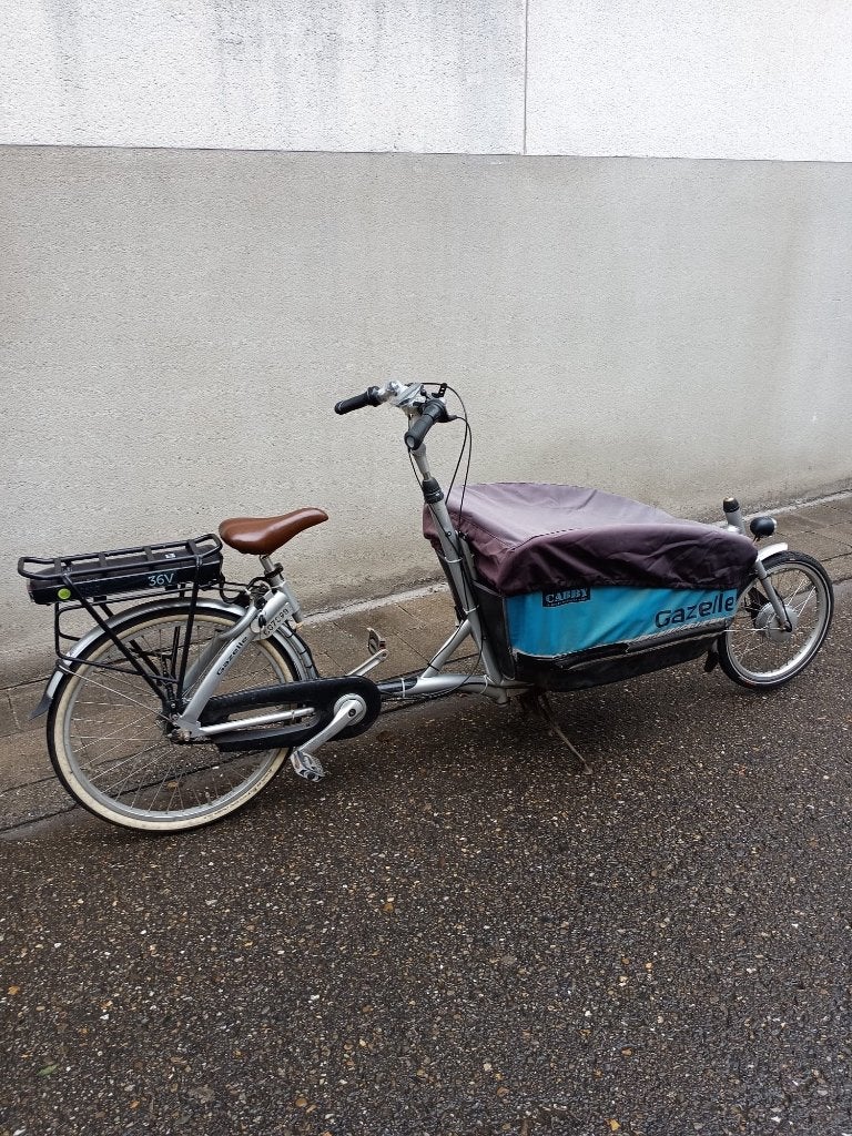 gazelle bakfiets, Fietsen en Brommers, Fietsen | Bakfietsen, Ophalen, Terugtraprem, Gebruikt, Elektrisch
