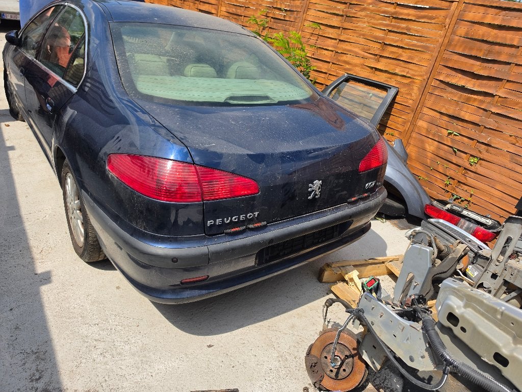 Peugeot 607 2l2, Auto's, Voorwielaandrijving, Beige, Blauw, Leder