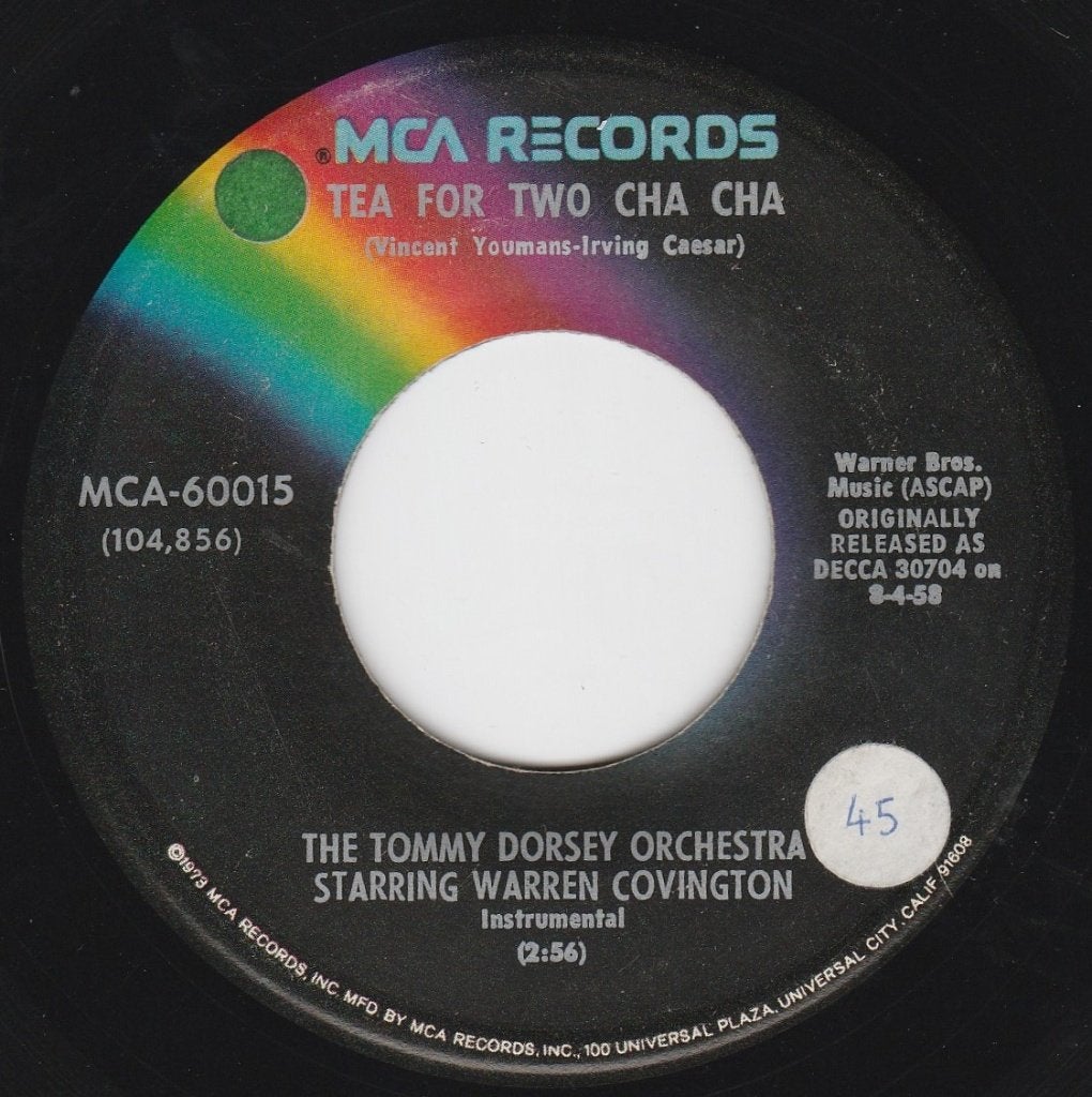 The Tommy Dorsey/Tea For Two Cha Cha * Popcorn Instru. *, Cd's en Dvd's, Gebruikt, 7 inch, Ophalen of Verzenden, Beschermende buitenhoes