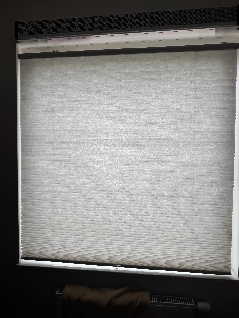 Store IKEA HOPPVALS 120x155 blanc – bon état, Maison & Meubles, 100 à 150 cm, Utilisé, Blanc, 150 à 200 cm