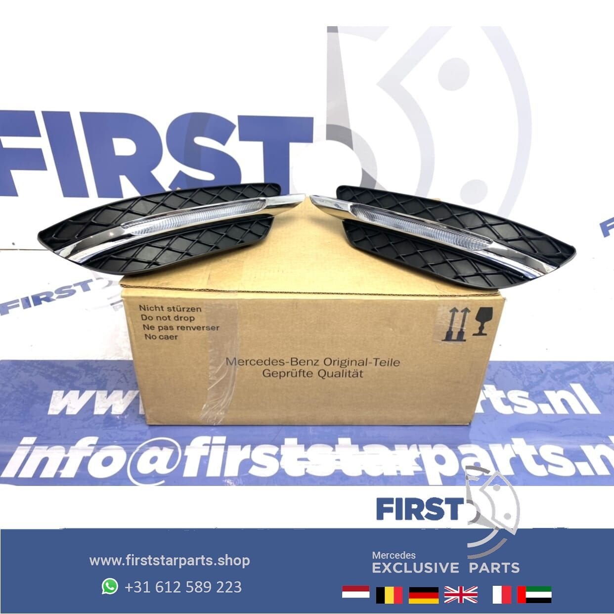 W204 C63 AMG dagrijverlichting set origineel Mercedes 2014, Utilisé, -, -, Enlèvement ou Envoi