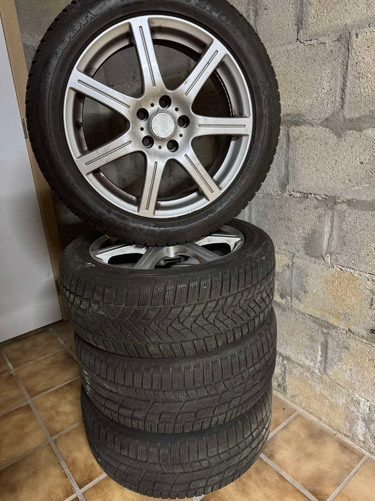225/50R17 Winterbanden met velgen, Auto-onderdelen, Ophalen, Gebruikt, 17 inch, Winterbanden