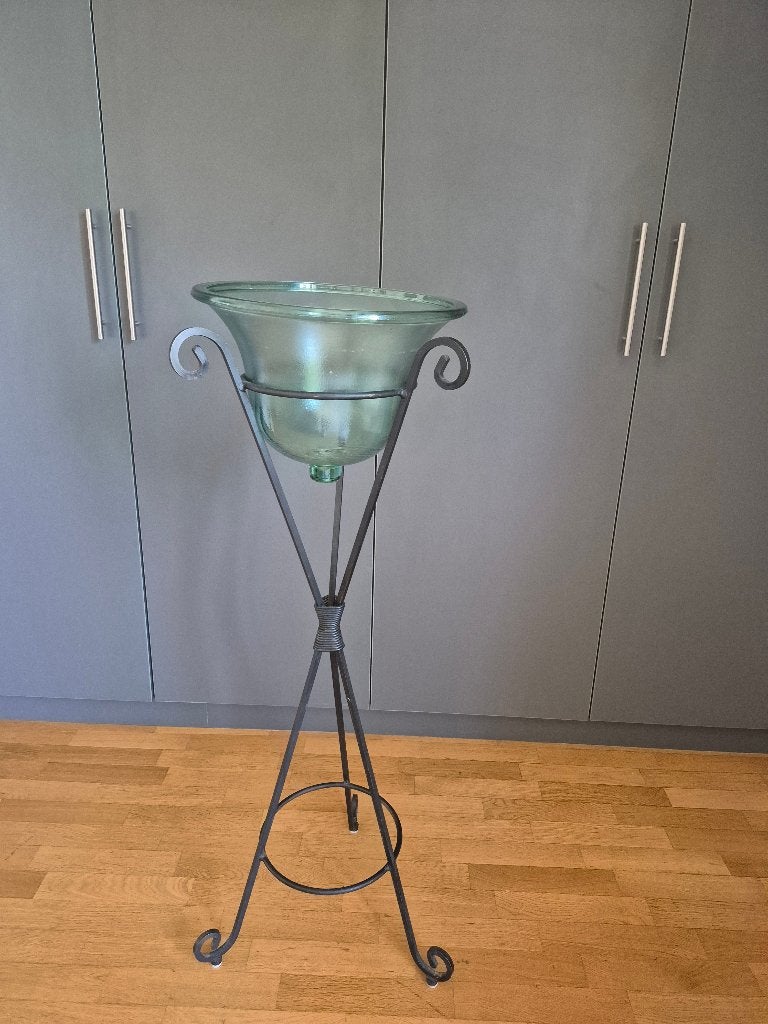 Cloche pour plante ou fleur sur un support en acier, Enlèvement, Comme neuf, Verre, Méditerranéen