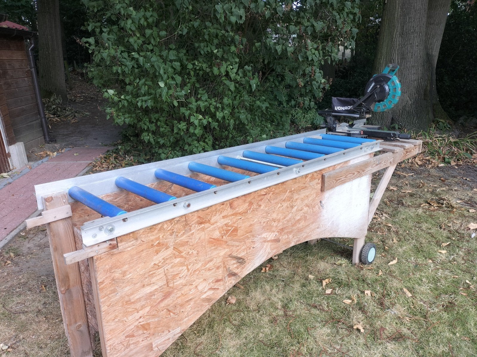 Afkortzaag met rollenbaan, Doe-het-zelf en Bouw, Ophalen, Afkortzaag