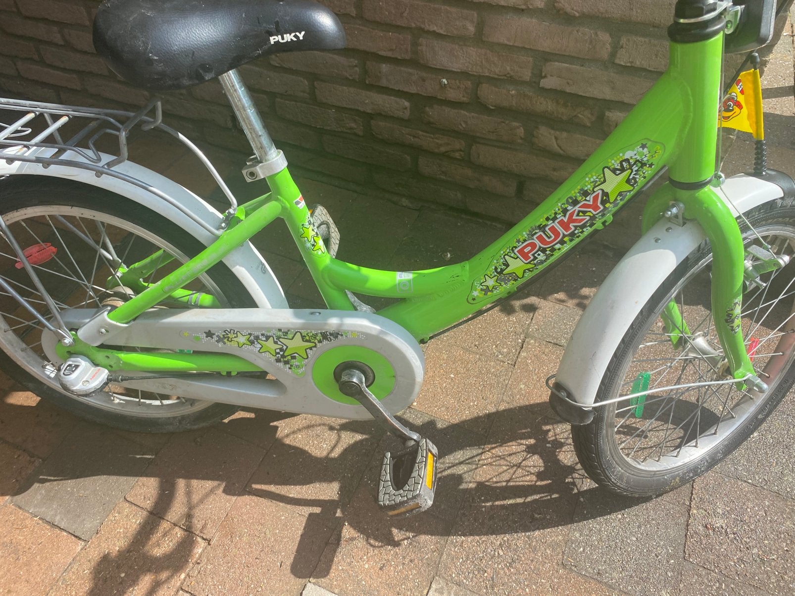 Puky kinderfiets groene ster 18inch, Fietsen en Brommers, Ophalen, Gebruikt