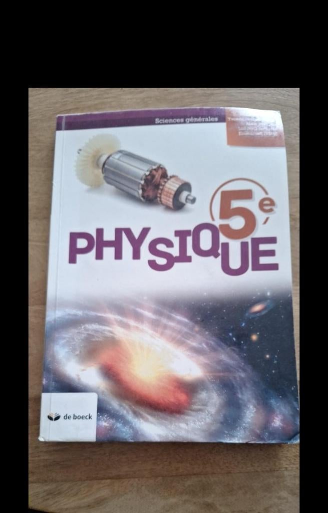 Livre physique 5e, Enlèvement, Secondaire, Physique