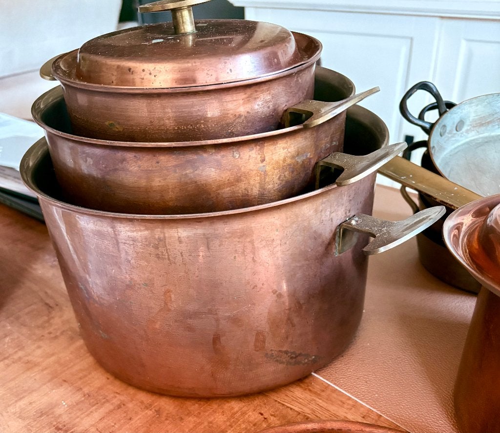 Koperen kookpotten set Vanstahl, Huis en Inrichting, Keuken | Potten en Pannen, Ophalen, Overige typen, Met handvatten, Overige merken