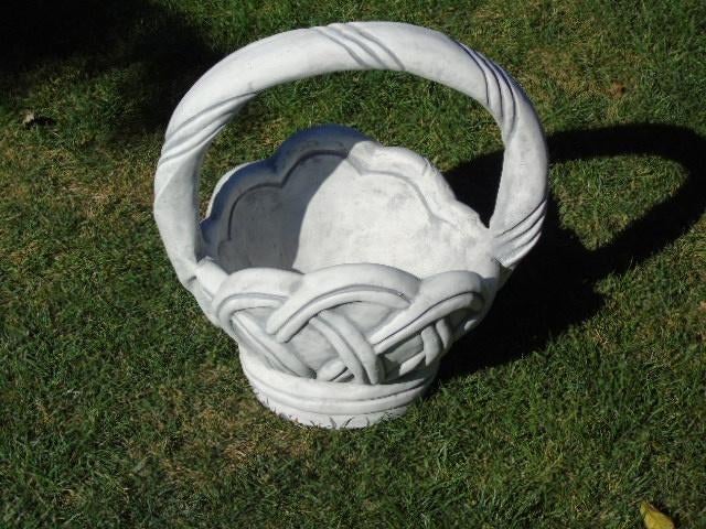 plantenbak, bloempot in gepatineerde steen..., Steen, Rond, Nieuw, Balkon