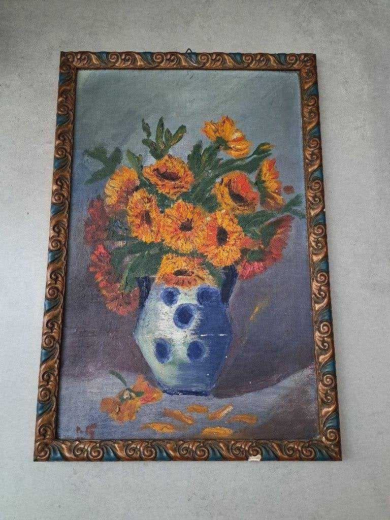 Vase à peindre avec des fleurs, Autres techniques, Enlèvement, Classique, Fleurs