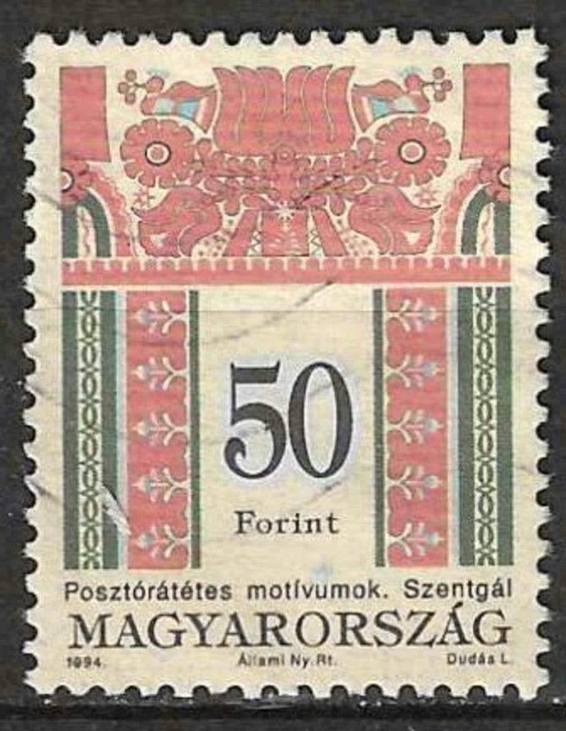 Hongarije 1994 - Yvert 3481 - Folkloristische motieven (ST), Verzenden, Gestempeld