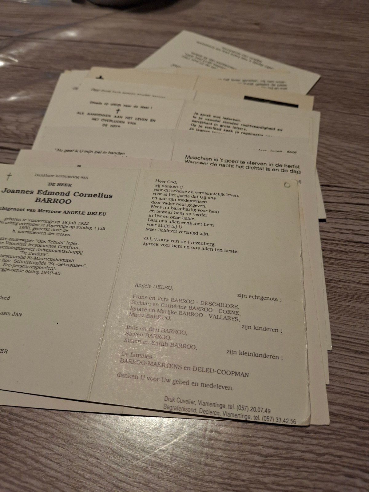 bidprentjes mogen verhuizen, Immo